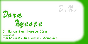 dora nyeste business card