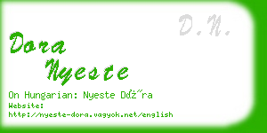 dora nyeste business card